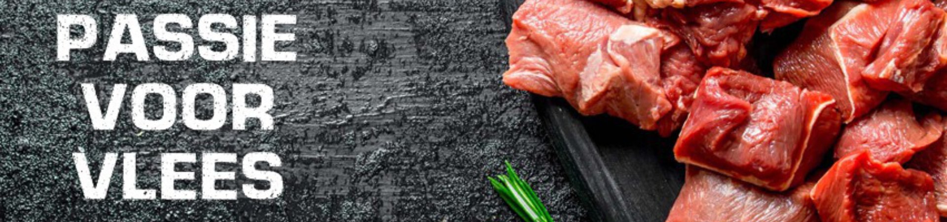 Banner slagerij Mieras, passie voor vlees
