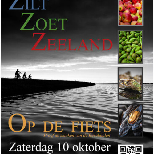 Poster Zilt Zoet Zeeland fietsroute