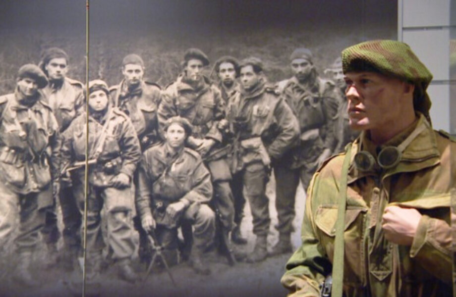 Oude foto met soldaten