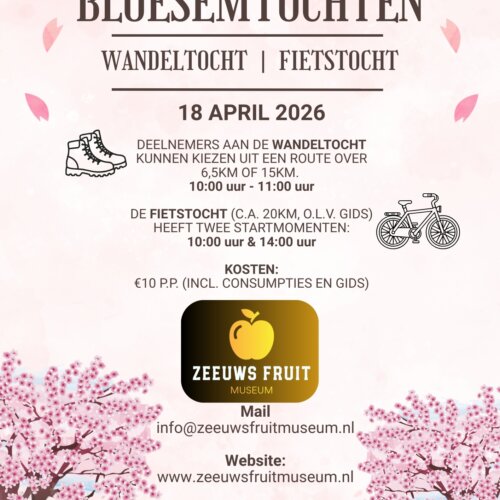 Aankondiging bloesem wandel- en fietstochten 18 april 2026